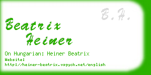 beatrix heiner business card